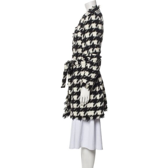 L'Agence Black White Check Print Zuri Half Duster 14 - Picture 2 of 9